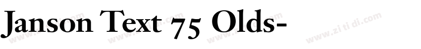 Janson Text 75 Olds字体转换